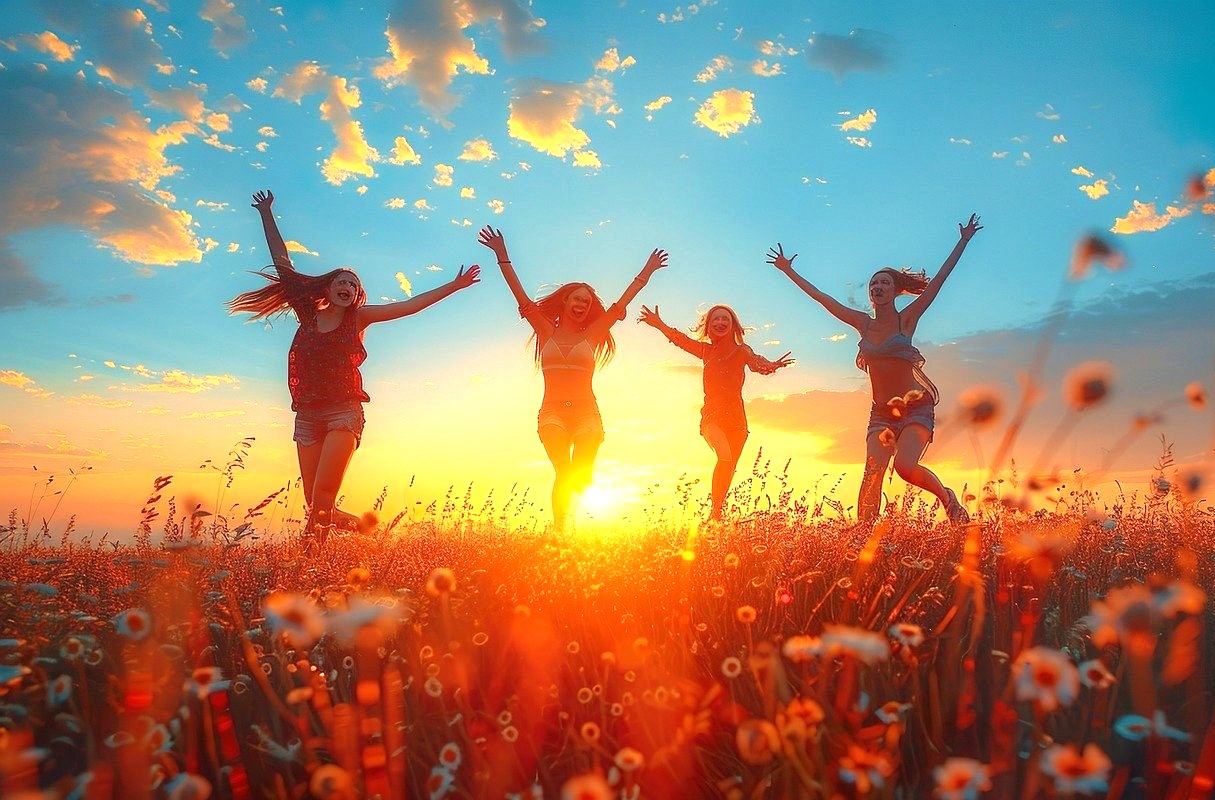 Woman holding a bright white light